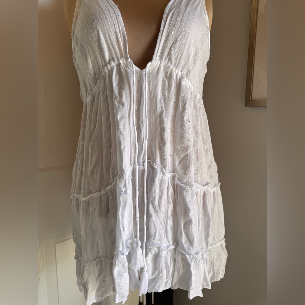 NWOT Raviya Sequins White Cover Up - Picture 6 of 8